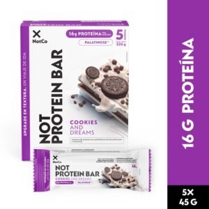 NotCo NotProtein Bar Cookies and Cream, caja de 5 barras de proteína vegetal de 45 g