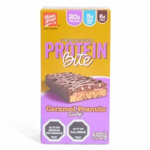 Your Goal Protein Bite Caramel Peanuts, caja de 4 barras de proteína de 55 g